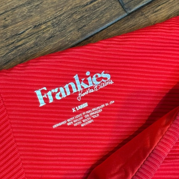 Frankie's Bikinis Red Sporty Bikini size L and XL - Picture 4 of 10